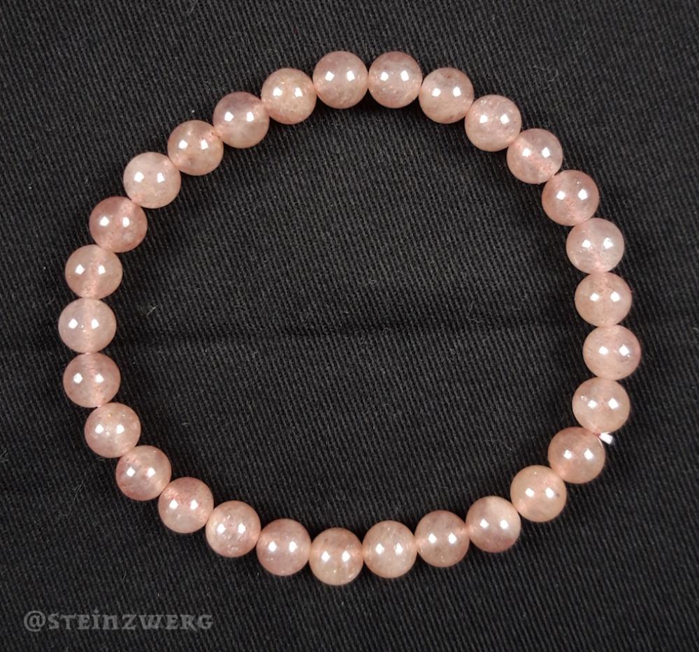 Erdbeer-Quarz Kugelarmband 6mm
