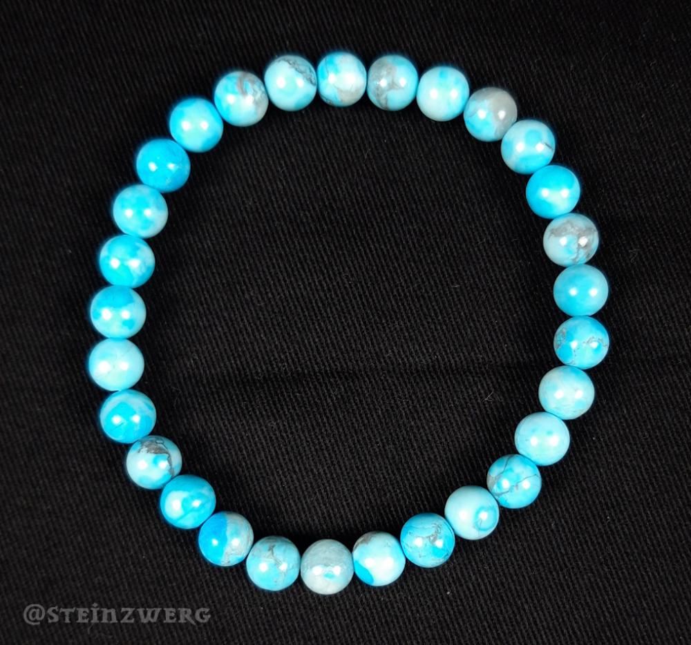 Magnesit gefärbt Kugelarmband 6mm