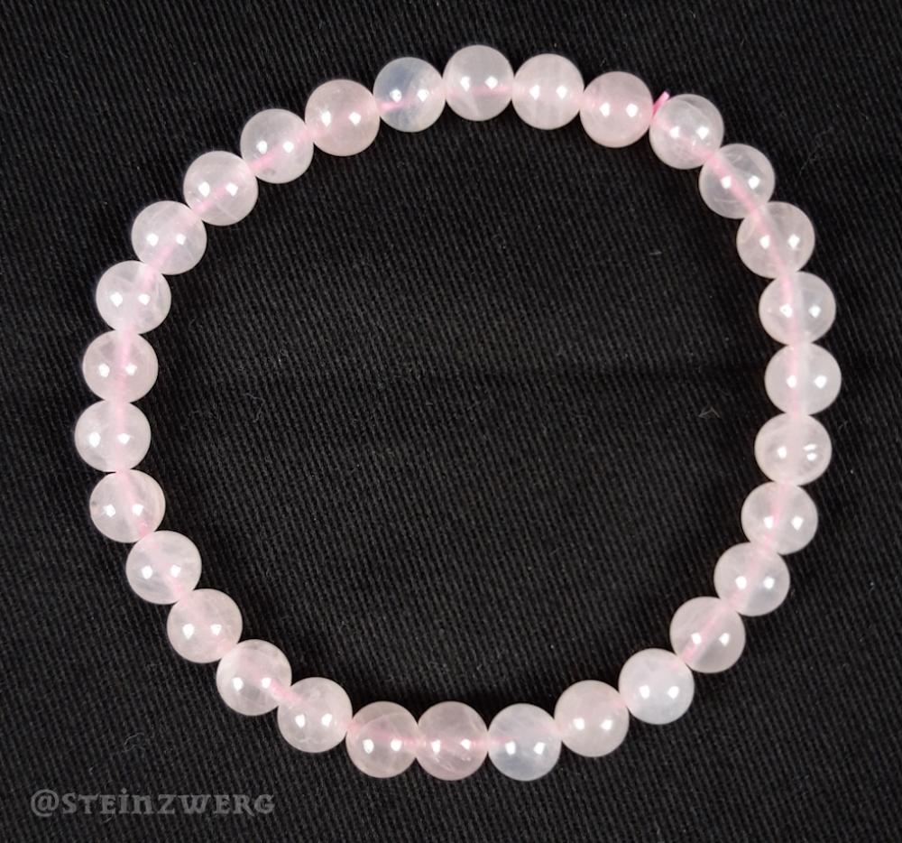 Rosenquarz Kugelarmband 6mm