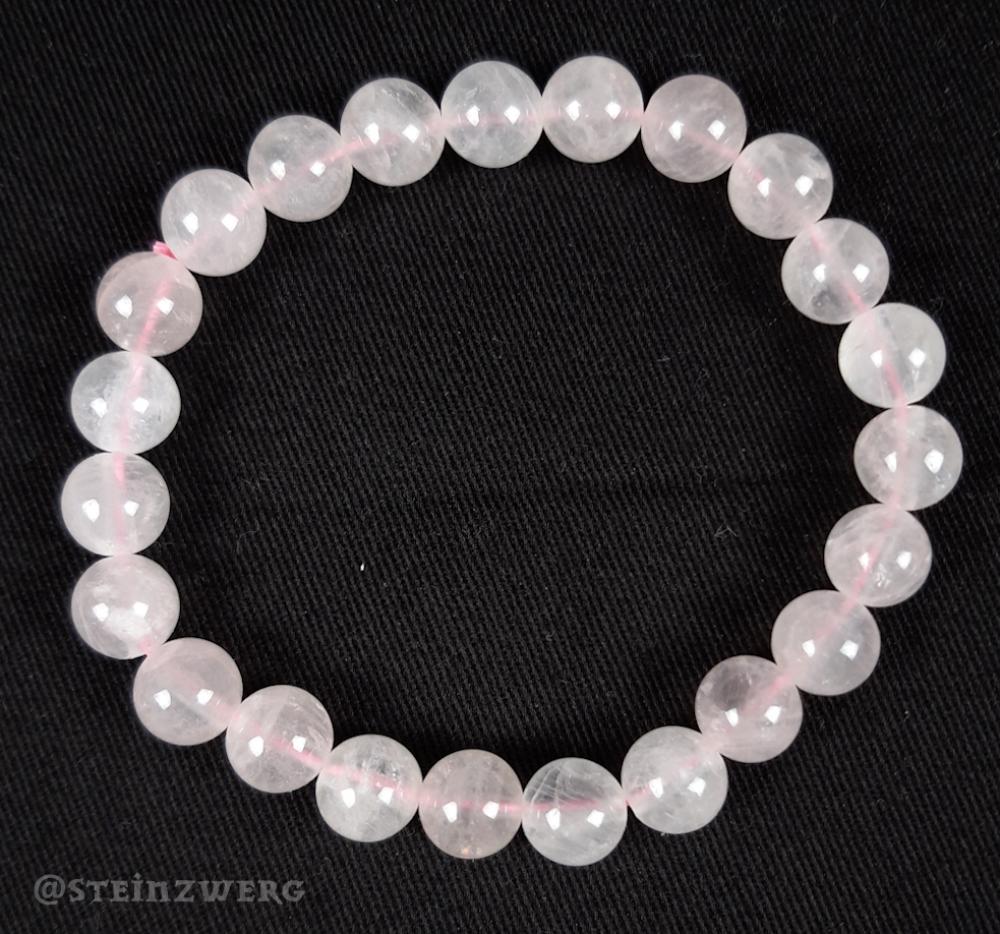 Rosenquarz Kugelarmband 8mm