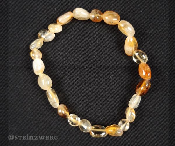 Armband aus getrommelten Citrin-Nuggets.